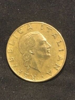 Italy, 200 Lire, 1980, Rome, Au Aluminum-Bronze, With Signature #203905368285